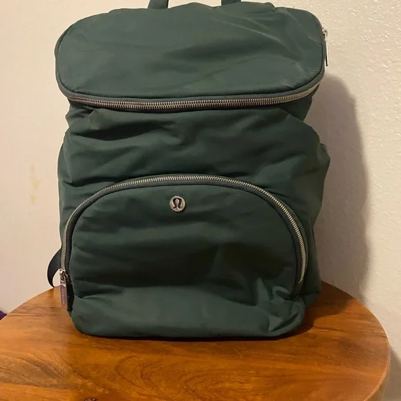 lululemon athletica Olive Green Backpack with Dark Green Accent Green lululemon backpack - Gem main image 3